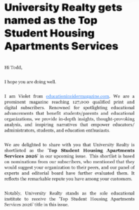 Top Student Housing Services 2026 Article